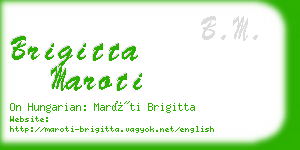 brigitta maroti business card